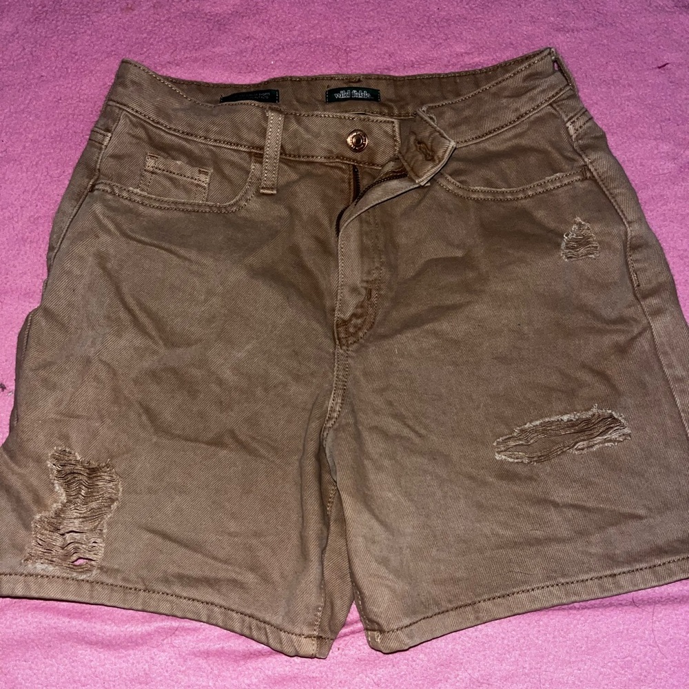 wild fable brown “dad JORTS”